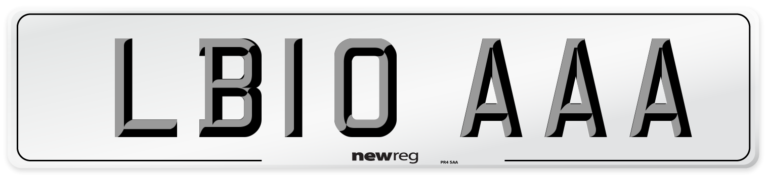 LB10 AAA Number Plate from New Reg